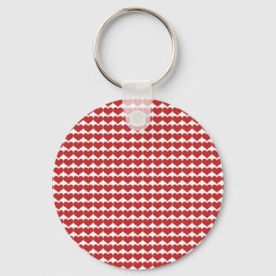 赤い可愛いハートパターンKeychain キーホルダー