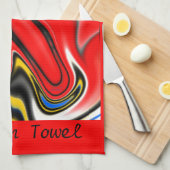 赤い台所タオル   の赤面、16x24 キッチンタオル (四つ折り)