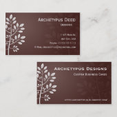 赤い名刺の白い支店 名刺 (正面/裏面)