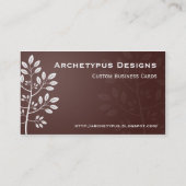 赤い名刺の白い支店 名刺 (裏面)