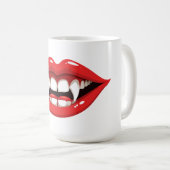 赤い吸血鬼の唇 コーヒーマグカップ (正面右)