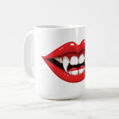 赤い吸血鬼の唇 コーヒーマグカップ (正面左)