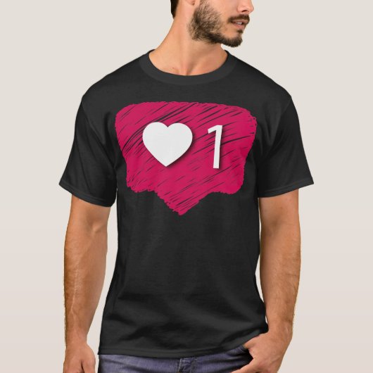 赤い吹き出し魔女のハート Tシャツ (正面)