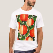 赤い和紙ランタン Tシャツ (正面)