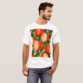 赤い和紙ランタン Tシャツ (正面フル)