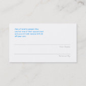 赤い唇が友人クーポンサロンを参照 紹介カード (裏面)