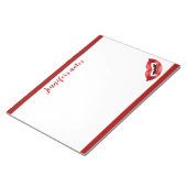 赤い唇と牙を持つヴァンパイア口カスタム文字 ノートパッド (アングル)