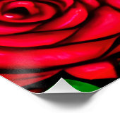 赤い唇と赤いバラのパターン ポスター (コーナー)