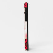 赤い唇と赤いバラのパターン Case-Mate iPhoneケース (裏面/左)