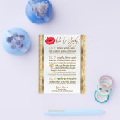 赤い唇と金のダマスクの指示 チラシ (シングル)