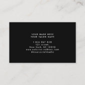 赤い唇と金ゴールド手書きスクリプトメイクアップアーティスト 名刺 (裏面)