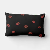 赤い唇のキスの枕 ランバークッション (裏面)