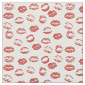 赤い唇のキス ファブリック (クローズアップ)