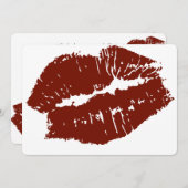 赤い唇のキス 招待状 (正面/裏面)