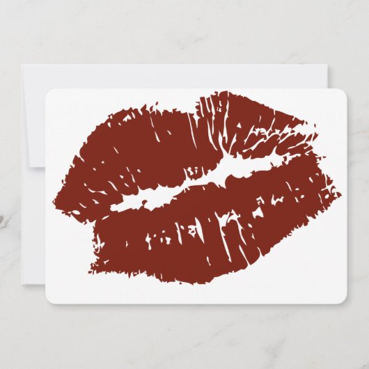 赤い唇のキス 招待状 (正面)