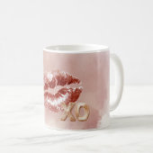 赤い唇のキス XO コーヒーマグカップ (正面右)