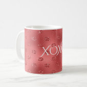赤い唇のキス XOXO コーヒーマグカップ (正面左)
