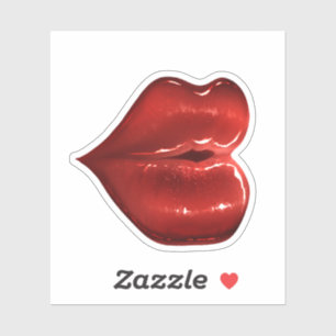 赤い唇のステッカーのスクラップブック明るい装飾 シール