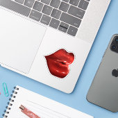 赤い唇のステッカーのスクラップブック明るい装飾 シール (ノートパソコンとiPhone)