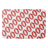 赤い唇のデザイン バスマット (正面)