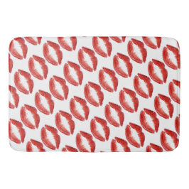 赤い唇のデザイン バスマット