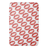 赤い唇のデザイン バスマット (正面縦)