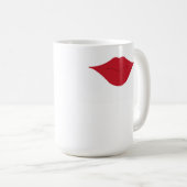 赤い唇のマグ コーヒーマグカップ (正面右)