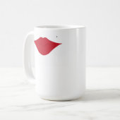 赤い唇のマグ コーヒーマグカップ (正面左)
