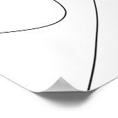 赤い唇のラインアートを持つミニマルな女性 ポスター (角)