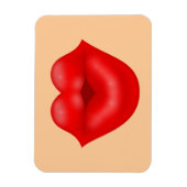 赤い唇の大きなキス マグネット (縦)