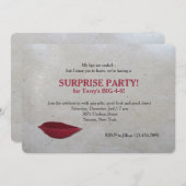 赤い唇の招待状 招待状 (正面/裏面)