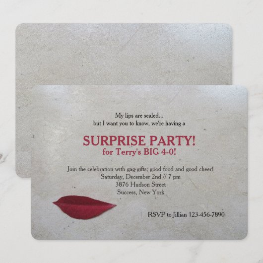 赤い唇の招待状 招待状 (正面/裏面)