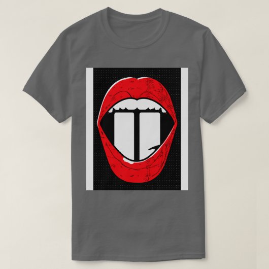 赤い唇の白い歯 Tシャツ (デザイン正面)