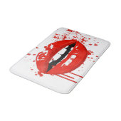 赤い唇の美しいのファッションの化粧のキス バスマット (アングル)