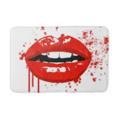 赤い唇の美しいのファッションの化粧のキス バスマット (正面)