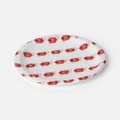 赤い唇の美しいの化粧のキスの魅力 ペーパープレート (アングル)