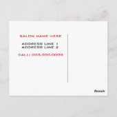 赤い唇の美容師ポストカード ポストカード (裏面)