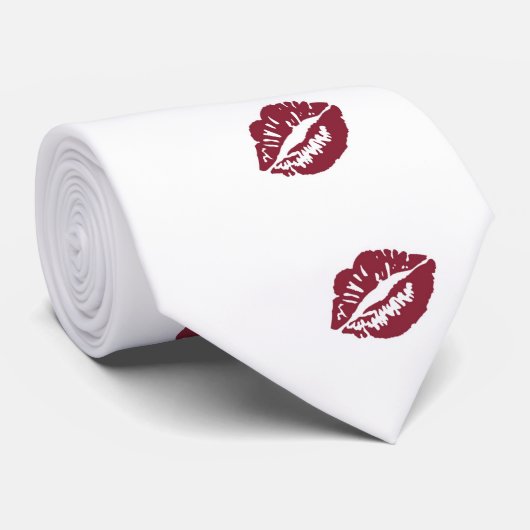 赤い唇は滑らかにキス口紅マークのネクタイ ネクタイ (ロール)