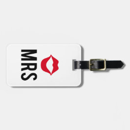 赤い唇を搭載する夫人文字は、カップルのTシャツのために、襲います ラゲッジタグ