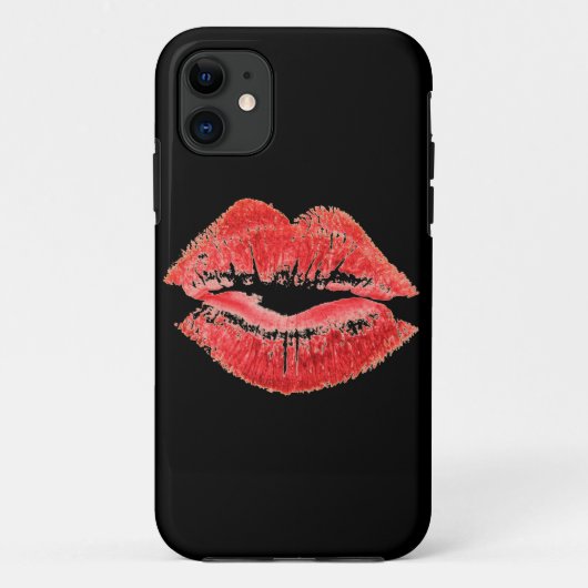 赤い唇キスプリントiphoneケース Case-Mate iPhoneケース (裏面)