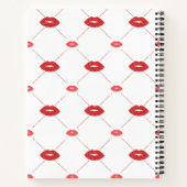 赤い唇グリッター ノートブック (裏面)
