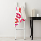 赤い唇セット、白い背景。 シェルパブランケット (インサイチュ)