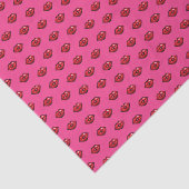 赤い唇バレンタインキスピクセルアートパターン 薄葉紙 (詳細)