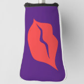 赤い唇パター ゴルフヘッドカバー (回転90)