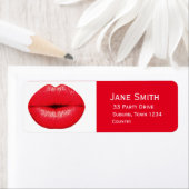 赤い唇パンク口紅アーポップ・アートのト ラベル (インサイチュ)