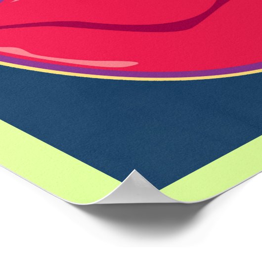 赤い唇ペア ポスター (角)