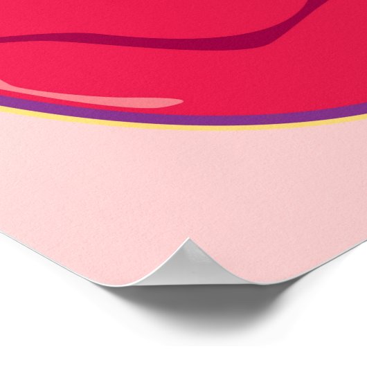 赤い唇ペア ポスター (角)