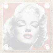 赤い唇マリリンの赤 ガラスコースター (裏面)