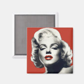 赤い唇マリリン マグネット (正面/裏面)