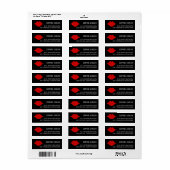 赤い唇美しいサロンニース/スタイリッシュ黒 ラベル (フルシート)